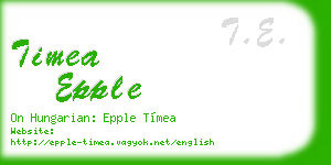 timea epple business card